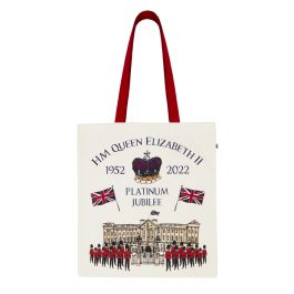 Harrods Small Cotton Queen Elizabeth II Commemorative Tote Bag
