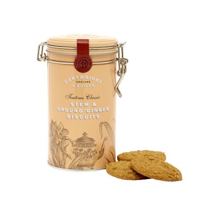 Cartwright & Butler Stem and Ground Ginger biscuits in tin 