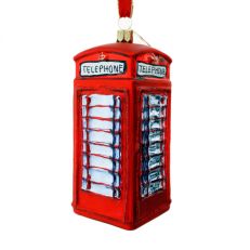 Brink London telephone box glass tree decoration